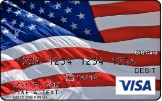 Visa® gift card with American flag design